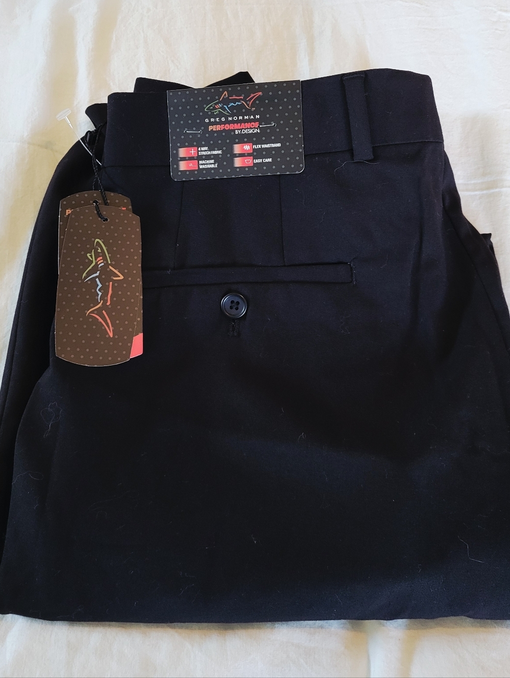 NWT Greg Norman Performance by Design black pants Size 34 X 30